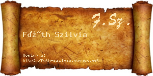 Fáth Szilvia névjegykártya